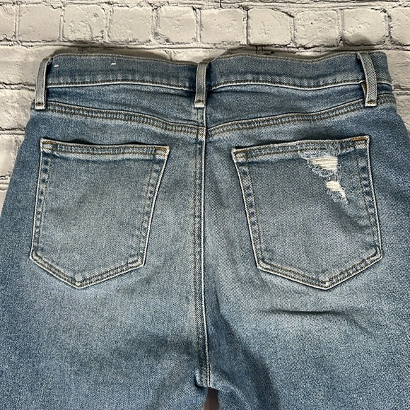 LOFT High Waist Short Bermuda Shorts Lot of 2 pairs size 8 /29 Blue White Denim - Picture 13 of 16